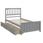Twin Size Platform Bed with Two Drawers