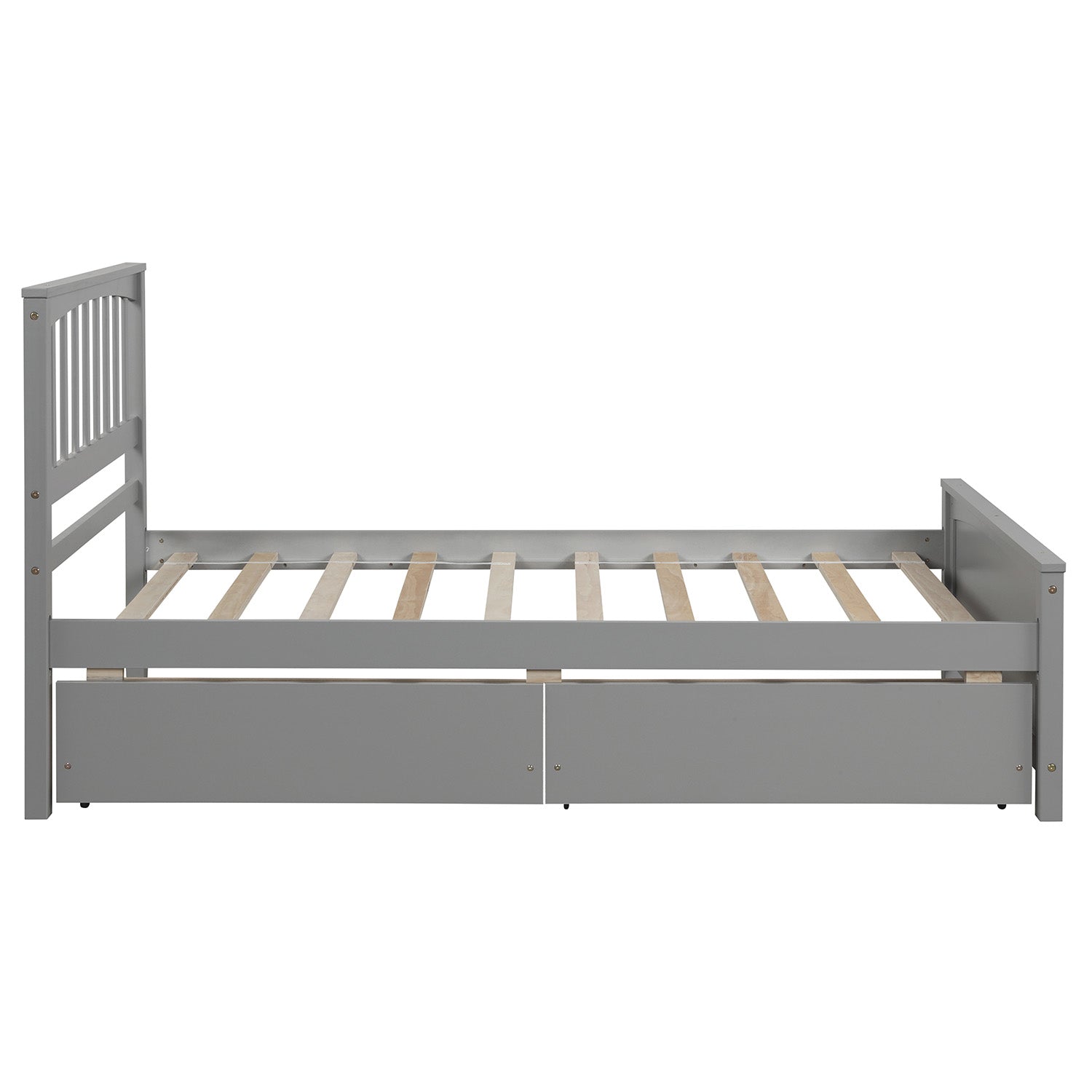 Twin Size Platform Bed with Two Drawers