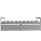 Twin Size Platform Bed With Two Drawers