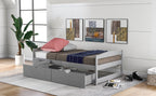 Twin Size Platform Bed With Two Drawers