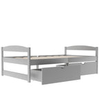 Twin Size Platform Bed With Two Drawers