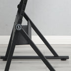 Black Adjustable Tempered Glass Drafting Table with Chair