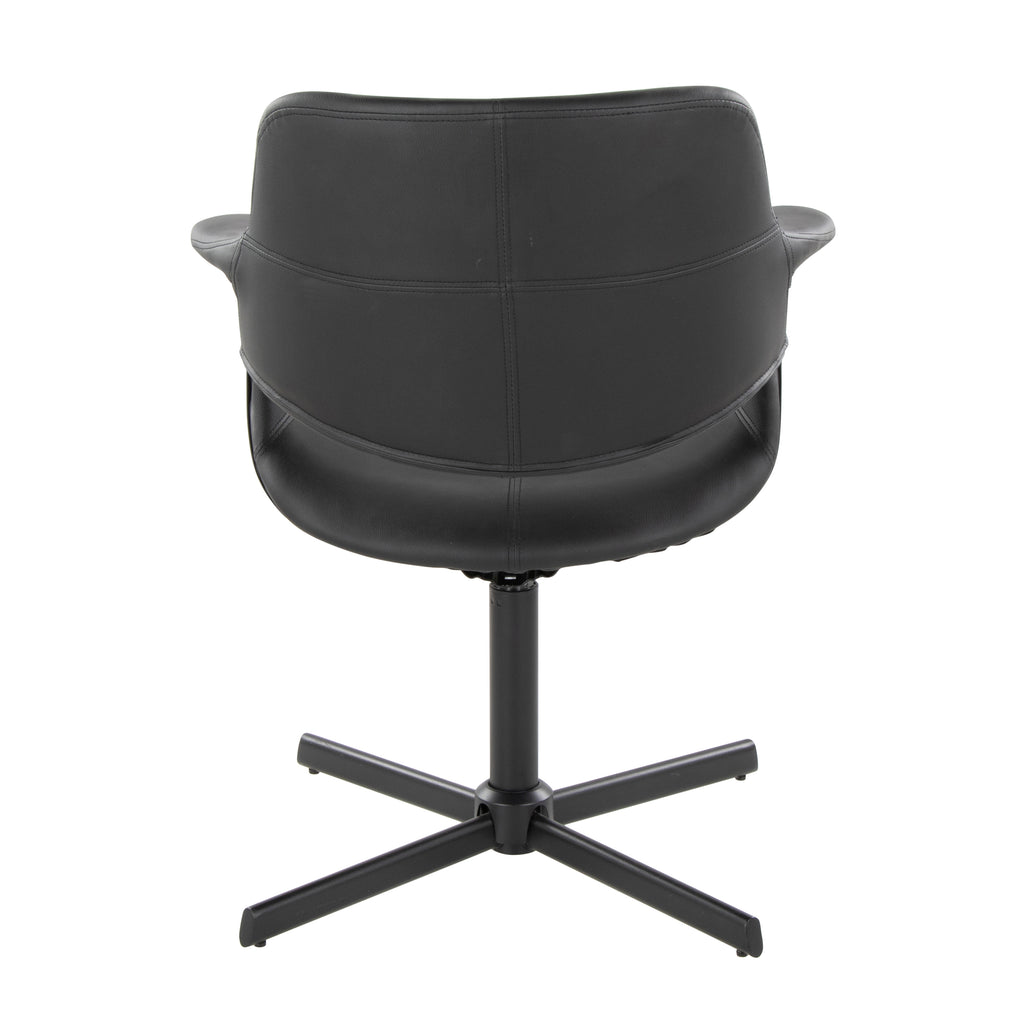 Mid-Century Modern Swivel Accent Chair with X-Pedestal Base