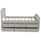 Orisfur Twin Size Platform Storage Bed with 6 Drawers