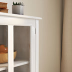 Buffet Storage Cabinet with Double Glass Doors