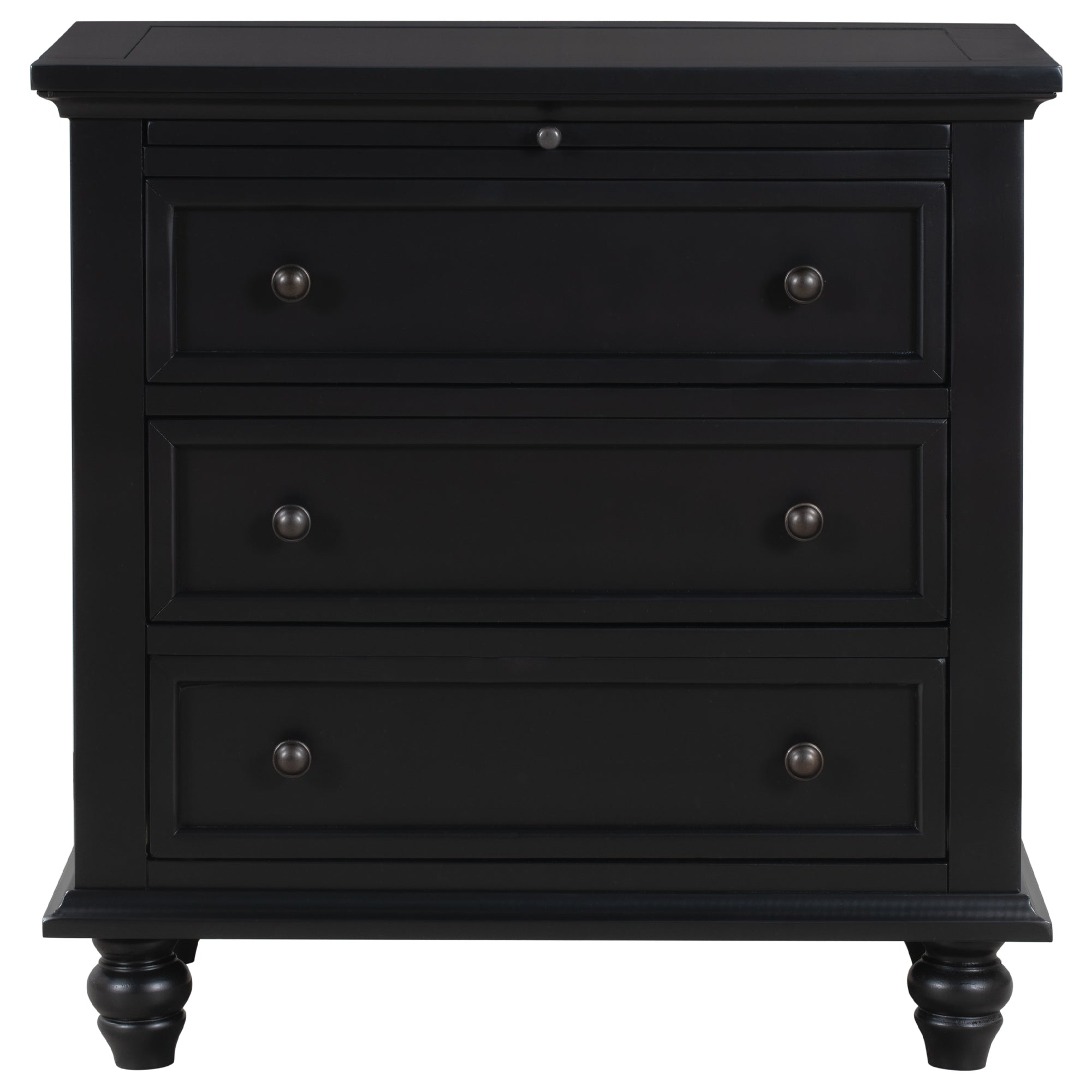U_STYLE 27.6'' Painted Nightstand with Pull-Out Tray
