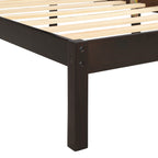 Platform Bed Frame with Headboard, Wood Slat Support, Twin, Espresso