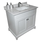 Montary 37-Inch Bathroom Vanity Top in Stone Carrara