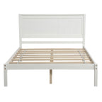 Platform Bed Frame with Headboard - Full - White