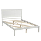 Platform Bed Frame with Headboard - Full - White