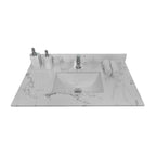 Montary 37-Inch Bathroom Vanity Top in Stone Carrara