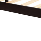 Platform Bed Frame with Headboard, Wood Slat Support, Twin, Espresso