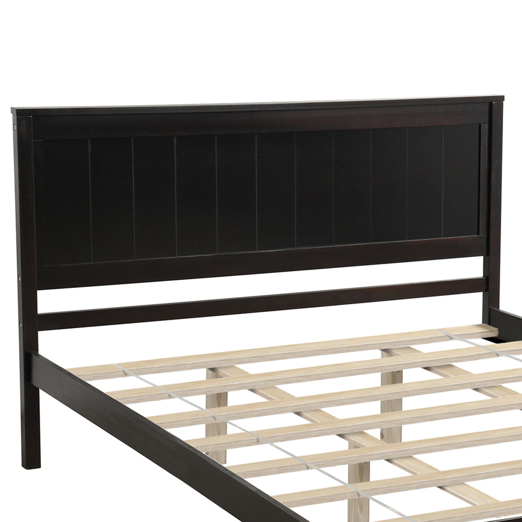 Platform Bed Frame with Headboard, Wood Slat Support, No Box Spring Needed