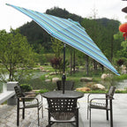 9Ft Umbrella - Blue Striped Canopy
