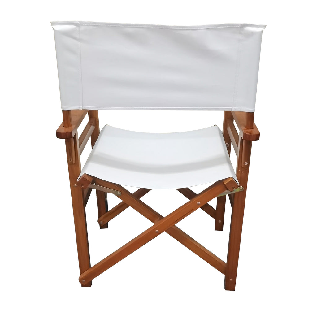 Folding Chair Wooden Director Chair Canvas - 2pcs/set