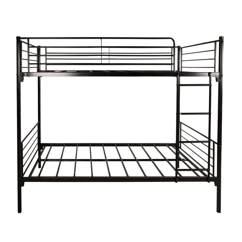 Twin Over Twin Bunk Bed, Metal Frame with Ladder