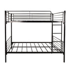 Twin Over Twin Bunk Bed, Metal Frame with Ladder