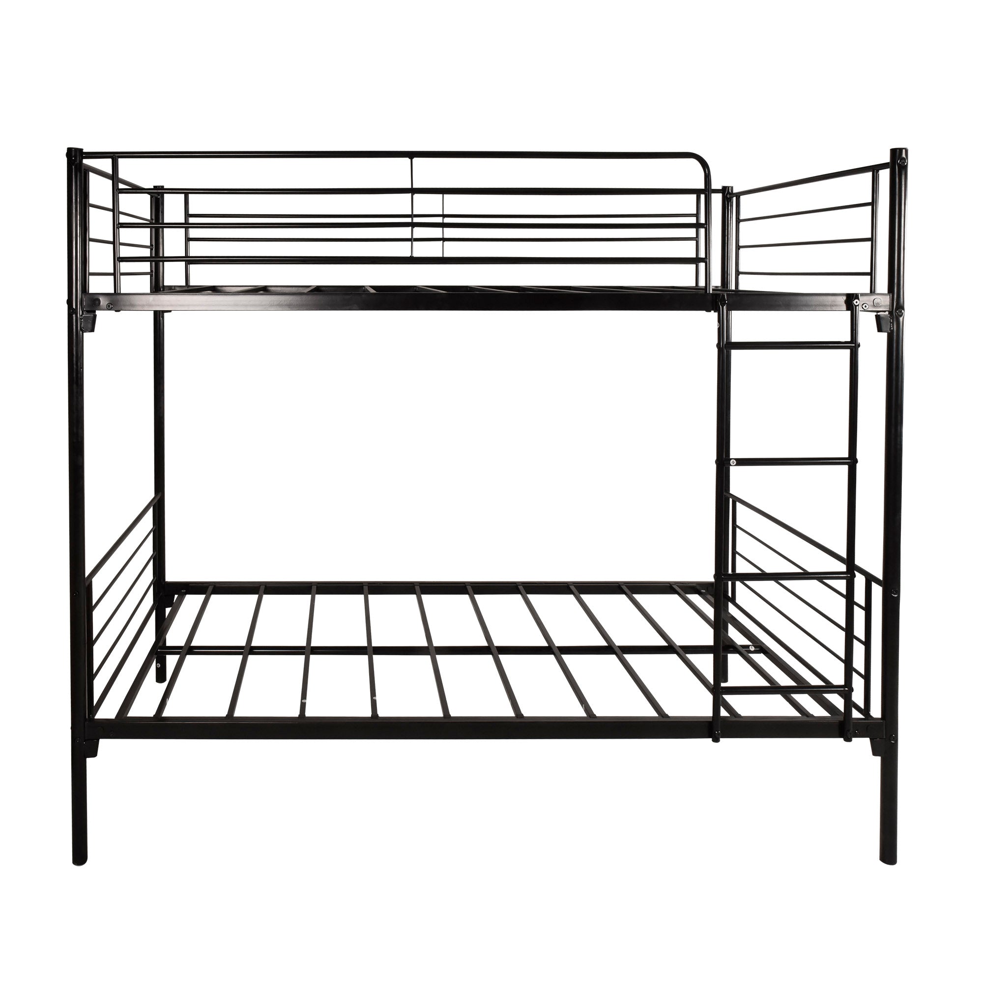 Twin Over Twin Bunk Bed, Metal Frame with Ladder