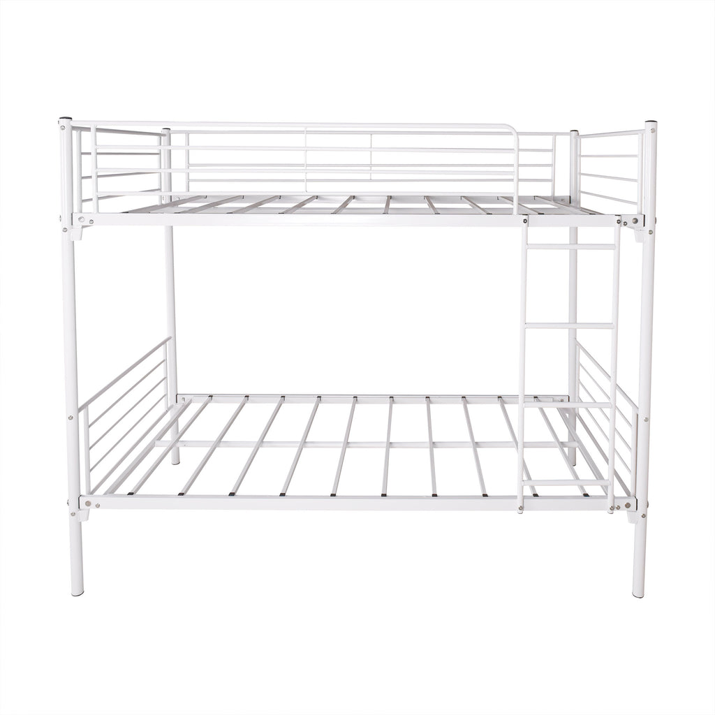 Twin-Over-Twin Bunk Bed with Metal Frame and Ladder
