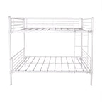 Twin-Over-Twin Bunk Bed with Metal Frame and Ladder