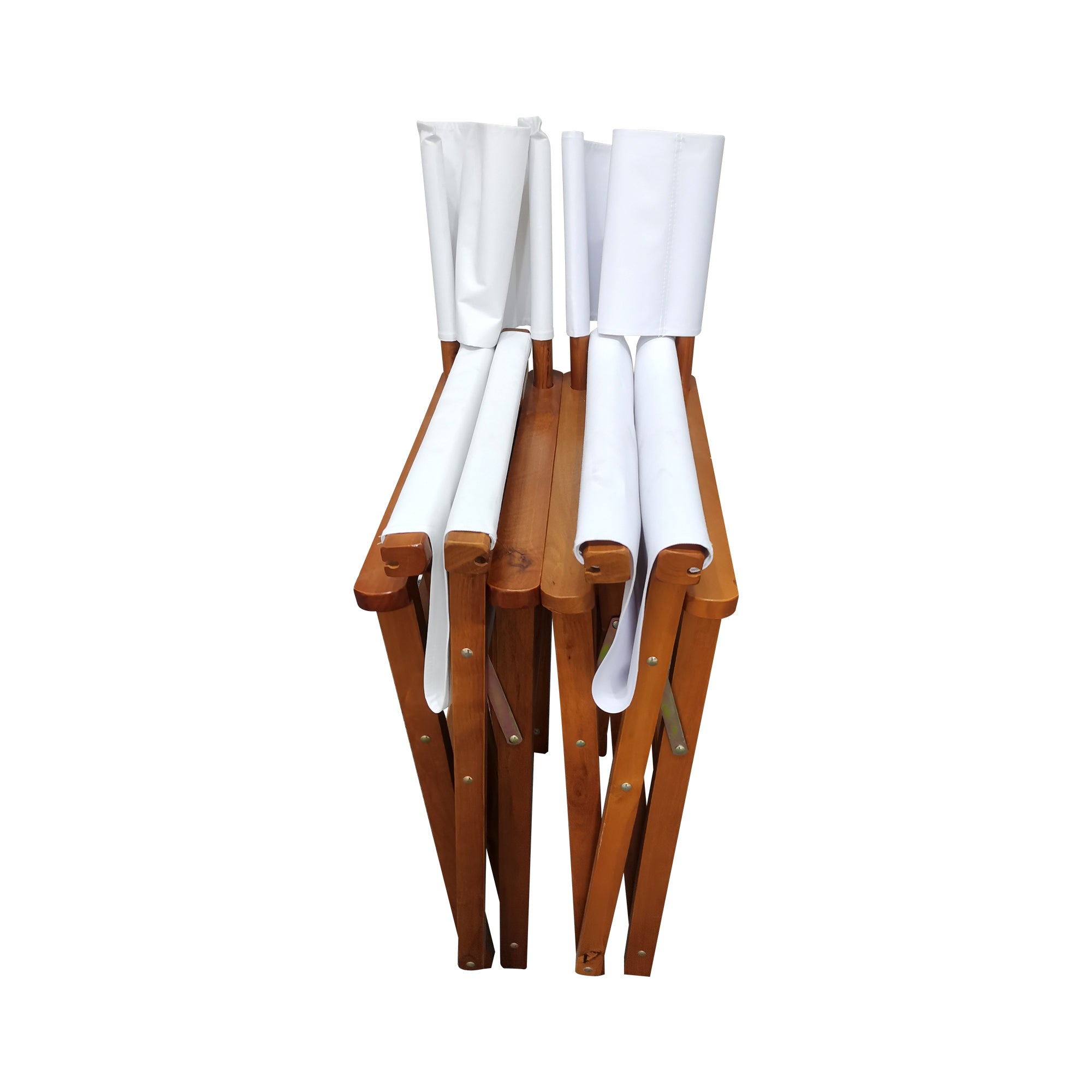 Folding Chair Wooden Director Chair Canvas - 2pcs/set