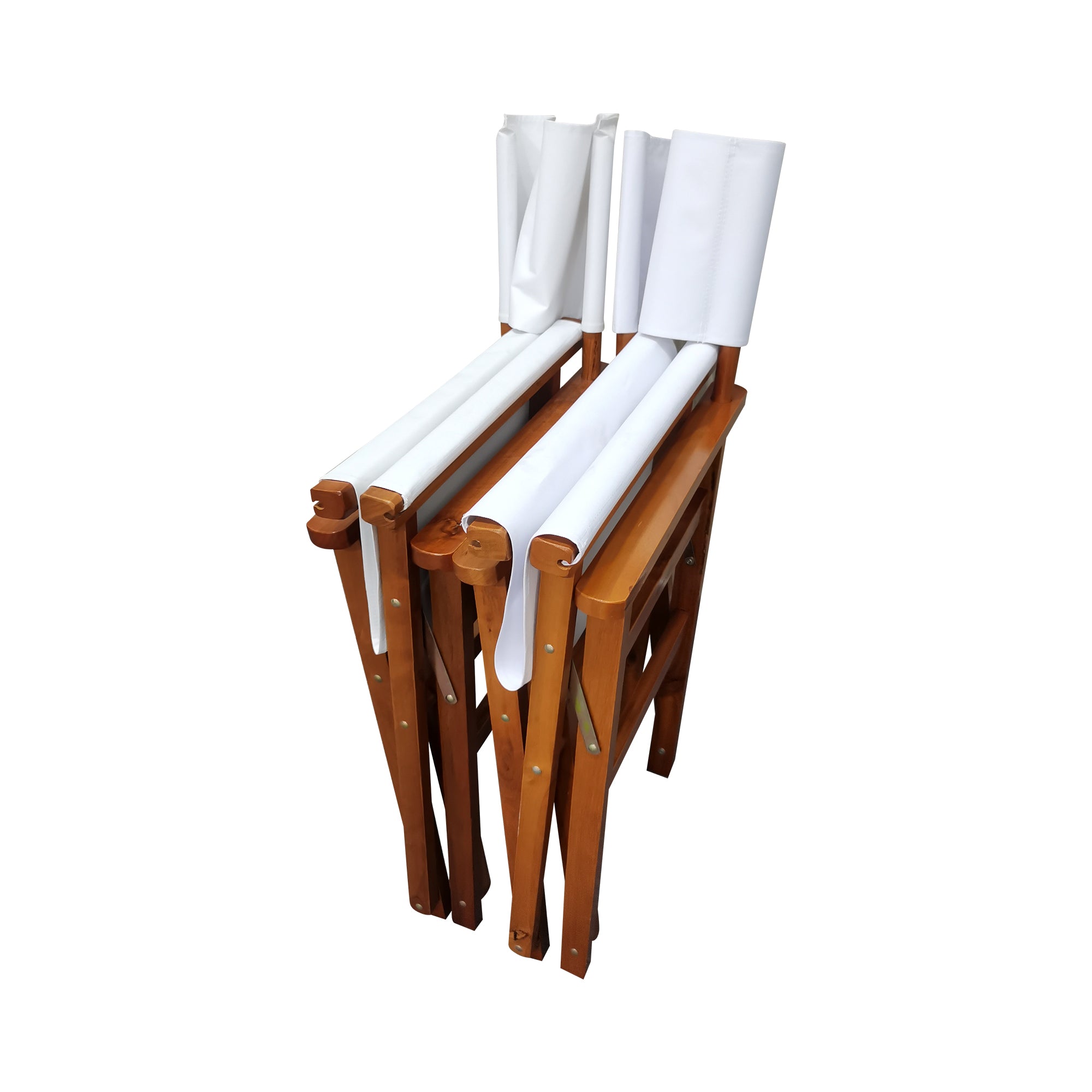 Folding Chair Wooden Director Chair Canvas - 2pcs/set