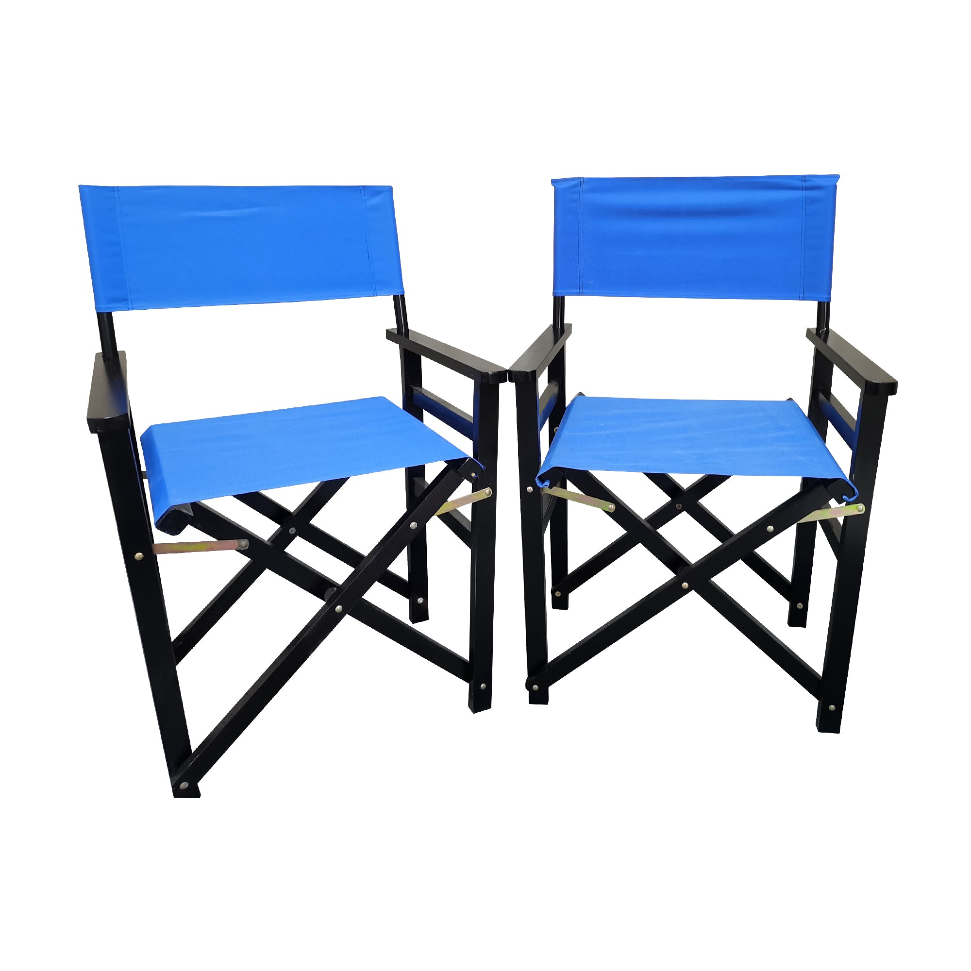 Folding Chair Wooden Director Chair Canvas Folding Chair - 2pcs/set