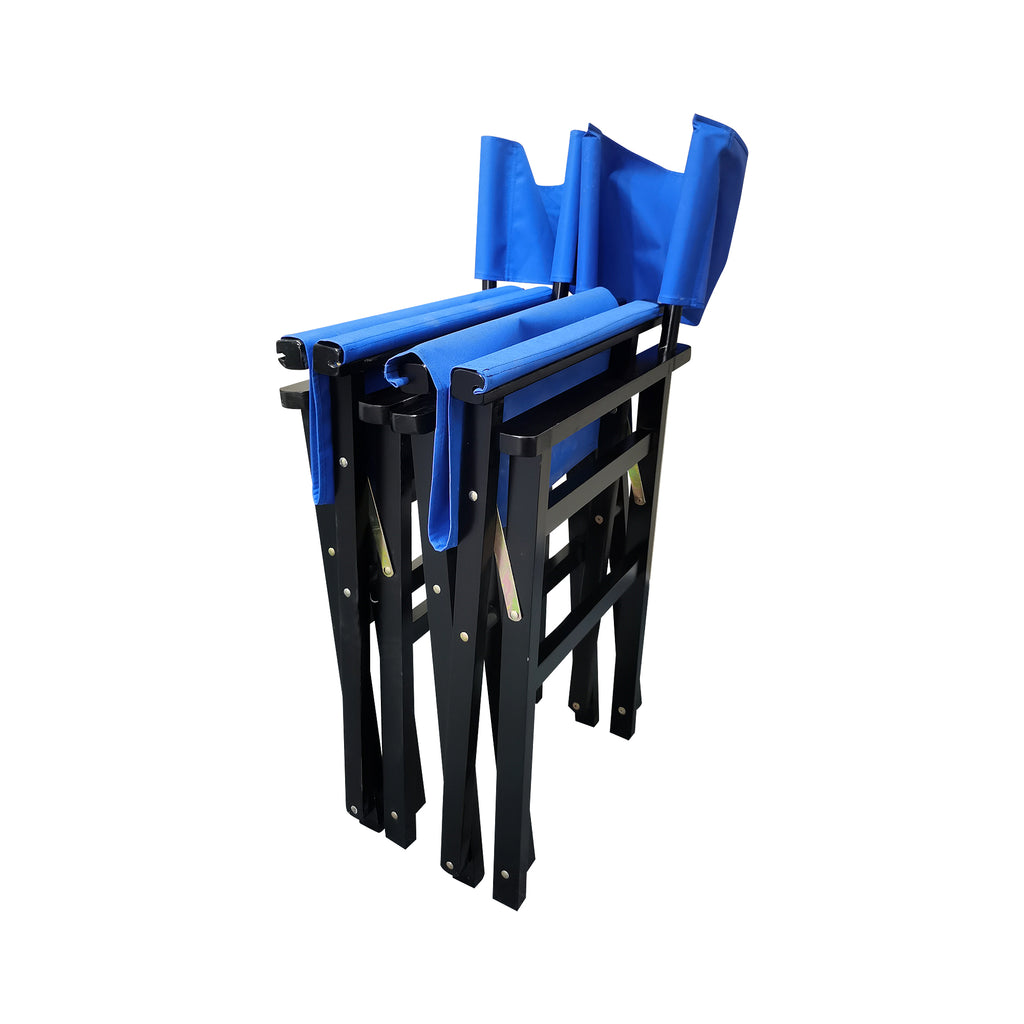 Folding Chair Wooden Director Chair Canvas Folding Chair - 2pcs/set