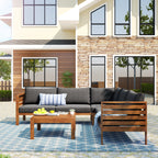 Wood Structure Outdoor Sofa Set