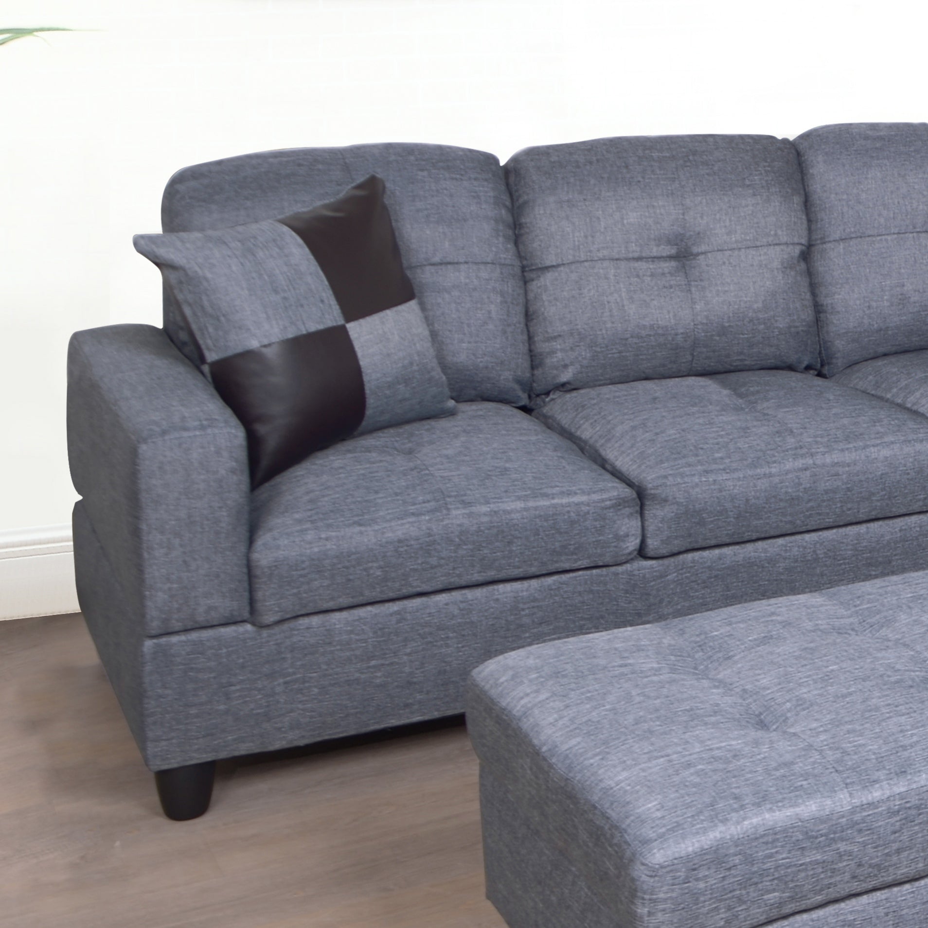 3 Pc Sectional Sofa Set, Gray