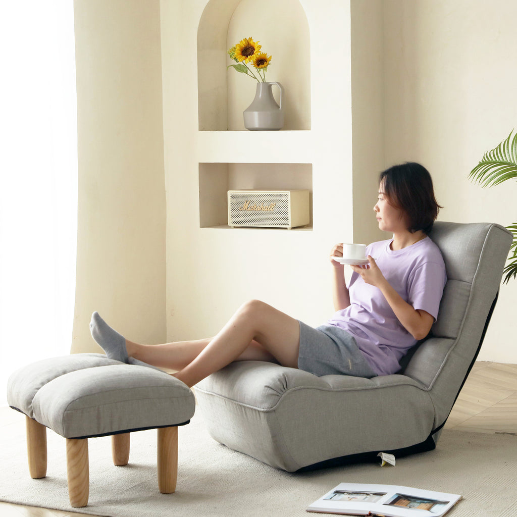 Lazy Sofa Balcony Leisure Chair - Foldable Reclining Design