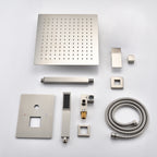 Ceiling Mounted Shower System Combo Set with Handheld and 16" Shower Head