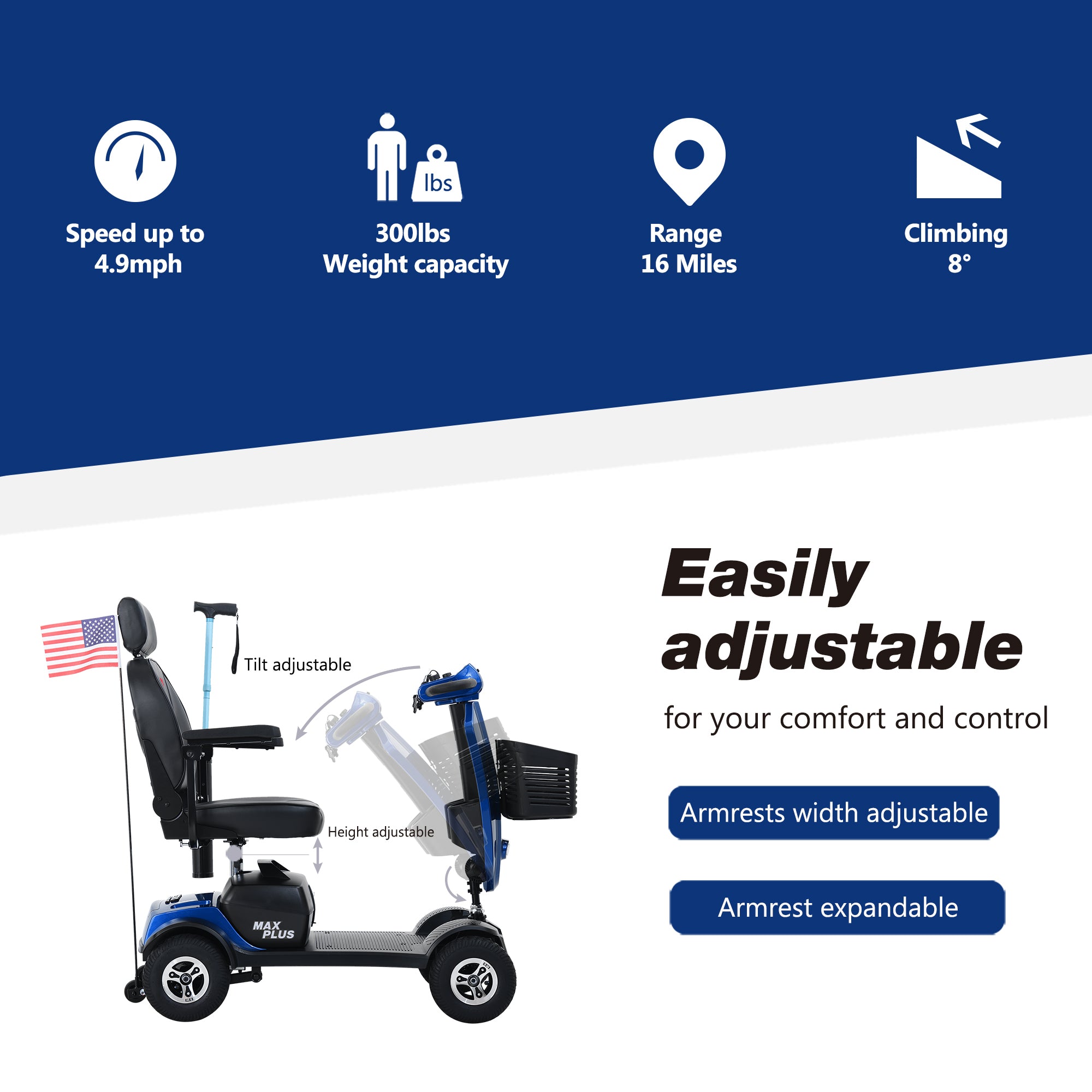 MAX PLUS Mobility Scooter