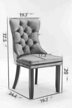 Nikki Collection Modern Upholstered Dining Chair Set