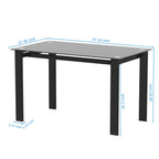 Modern Tempered Glass Dining Table