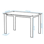 Modern Tempered Glass Dining Table
