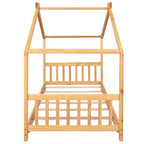 Twin Size House Platform Bed with Headboard and Footboard