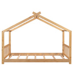 Twin Size House Platform Bed with Headboard and Footboard