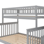 Twin Over Full Stairway Bunk Bed with Storage