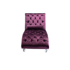 Velvet Chaise Lounge Indoor Chair (Purple Velvet)