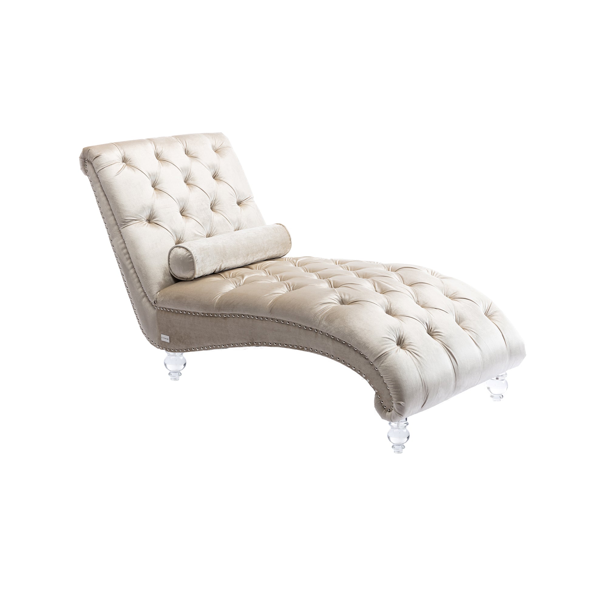 Velvet Chaise Lounge Indoor, Button-Tufted Upholstered Chaise Lounge Chair