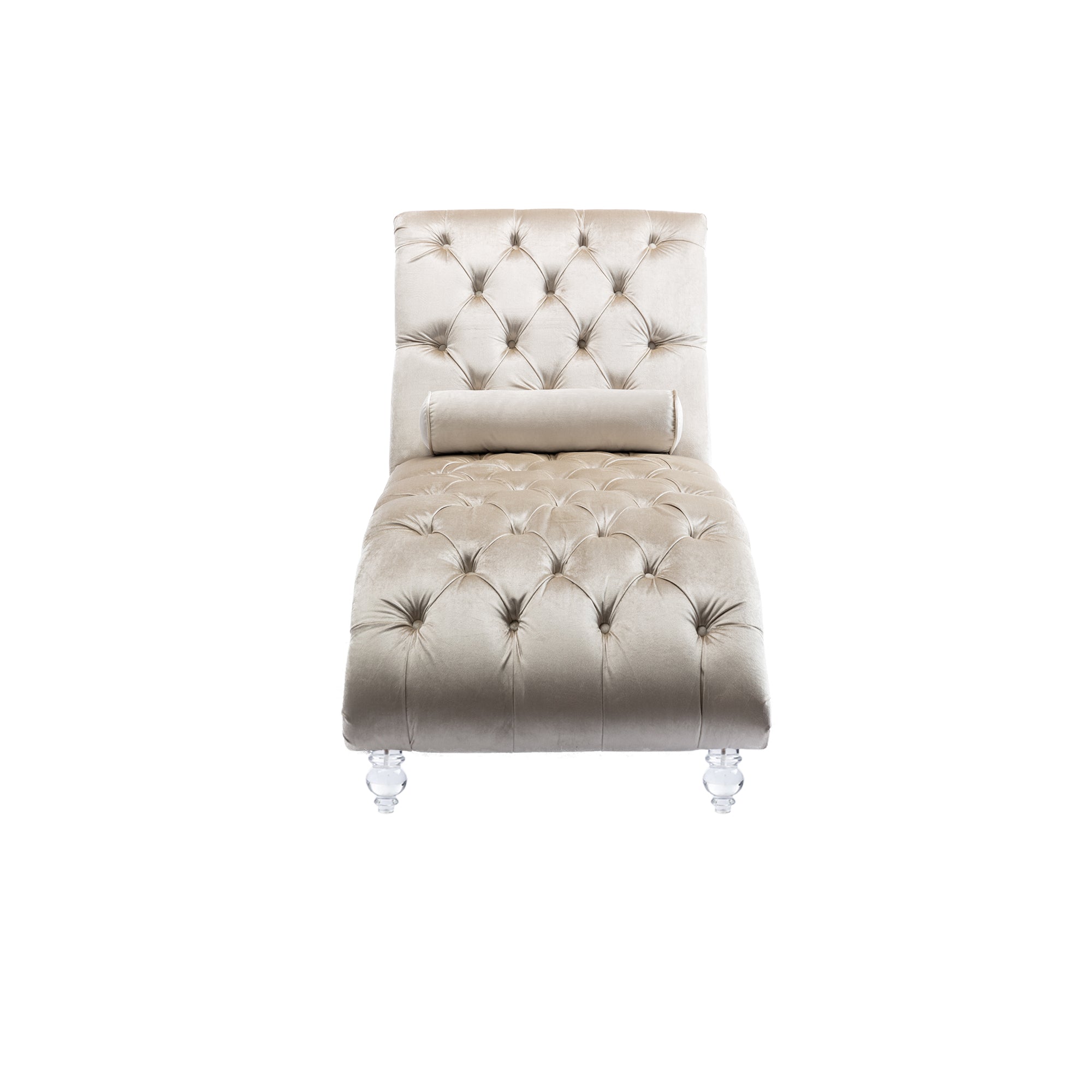 Velvet Chaise Lounge Indoor, Button-Tufted Upholstered Chaise Lounge Chair