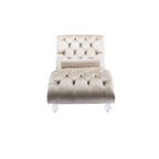 Velvet Chaise Lounge Indoor, Button-Tufted Upholstered Chaise Lounge Chair