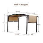 12 x 9 Ft Outdoor Pergola Patio Gazebo