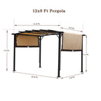 12 x 9 Ft Outdoor Pergola Patio Gazebo