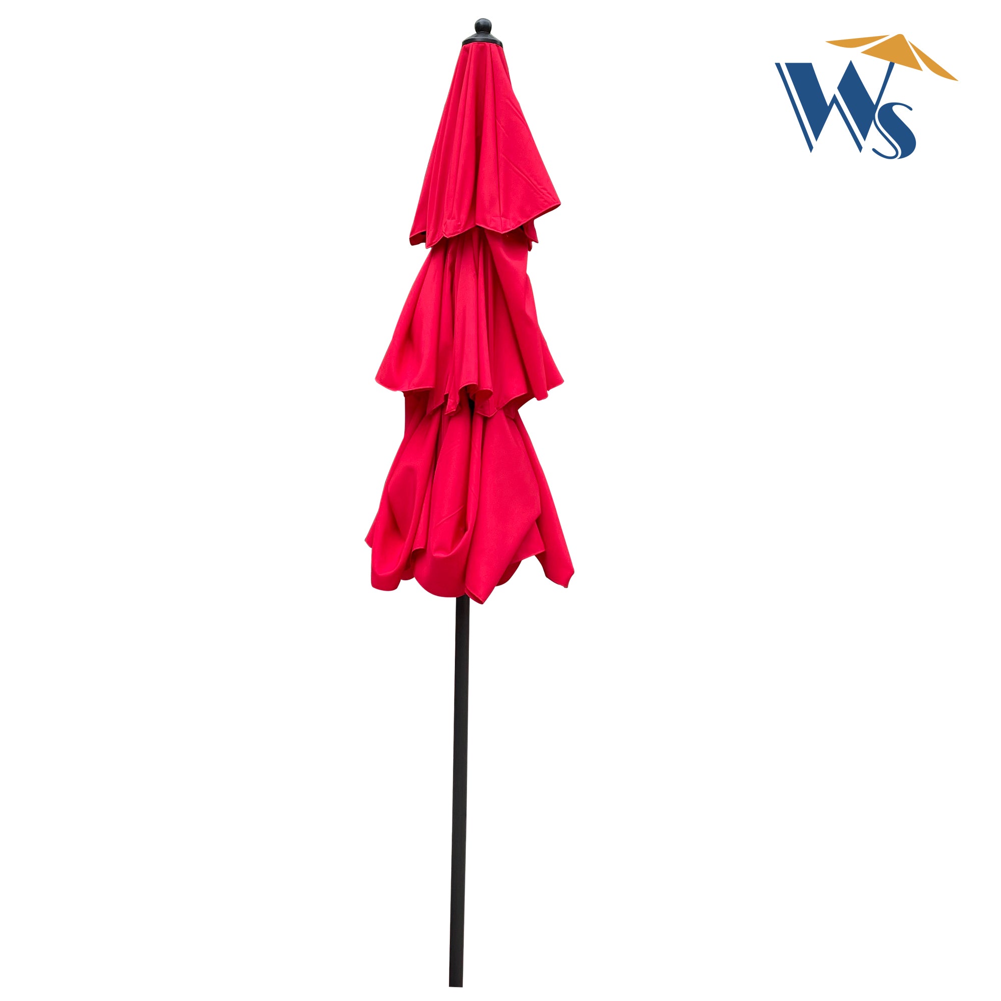 9Ft 3-Tiers Outdoor Patio Umbrella with Crank and Tilt