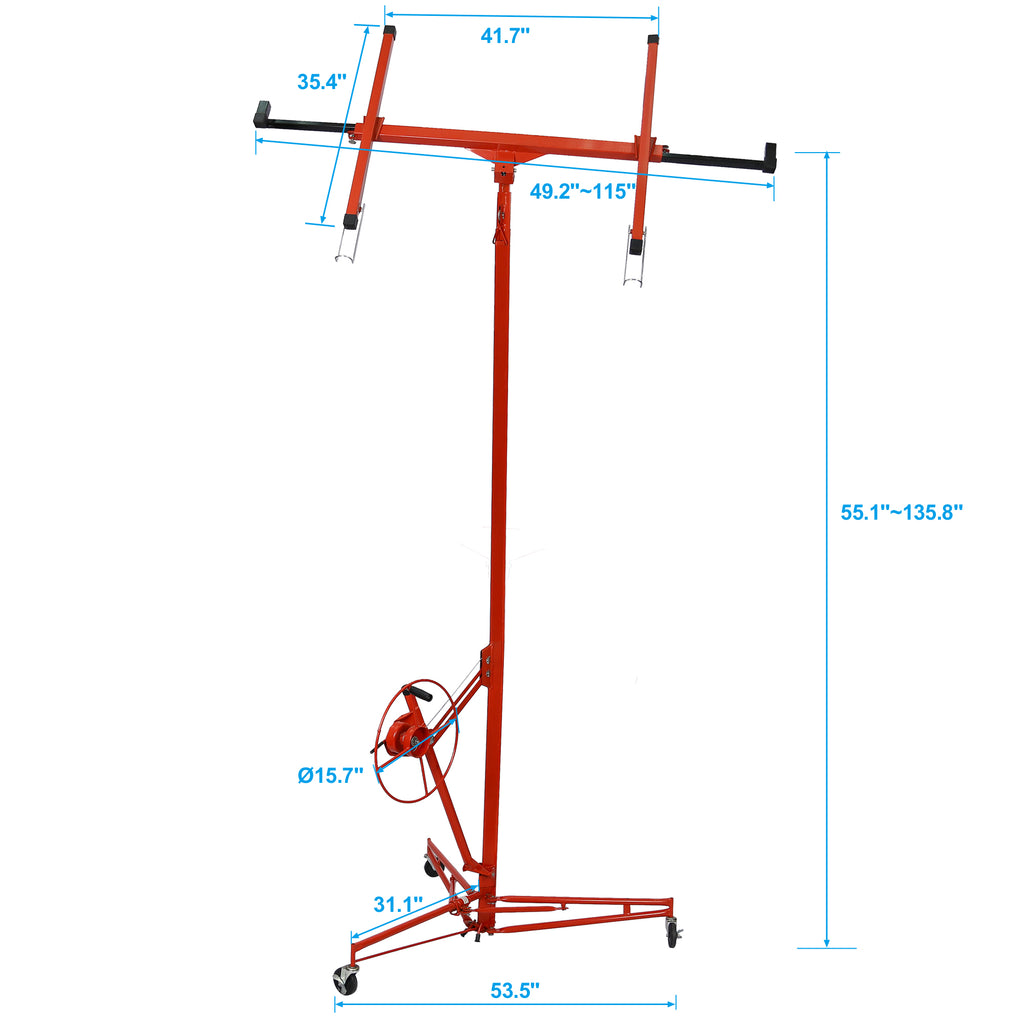 Drywall Lift Panel 11' Lift Drywall Panel Hoist Jack Lifter