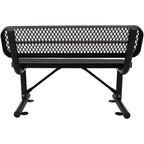 4 Ft. Outdoor Steel Bench With Backrest