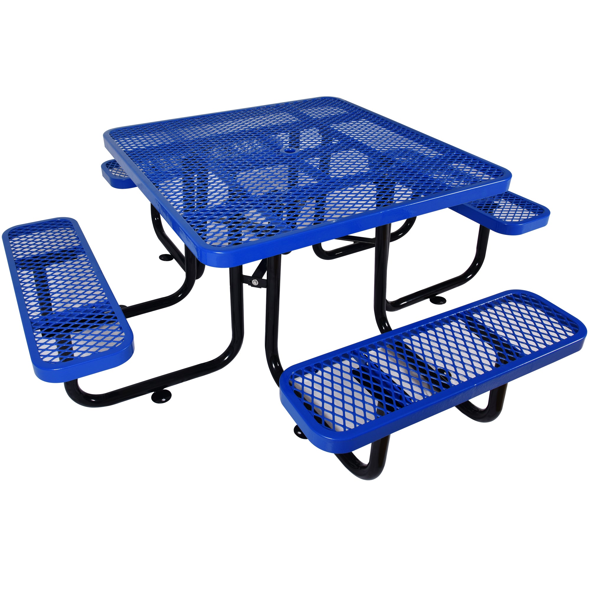 Square Outdoor Steel Picnic Table 46"