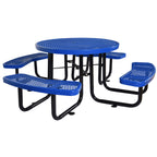 Round Outdoor Steel Picnic Table 46"